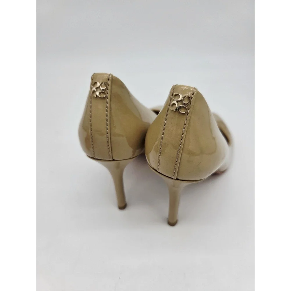 Coach Nala Heel Tan Beige Patent leather size 7 B Pump